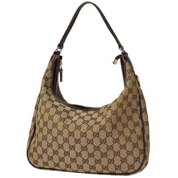 1000063736716 11 Gucci GG Pattern Canvas One Shoulder Shoulder Bag Beige