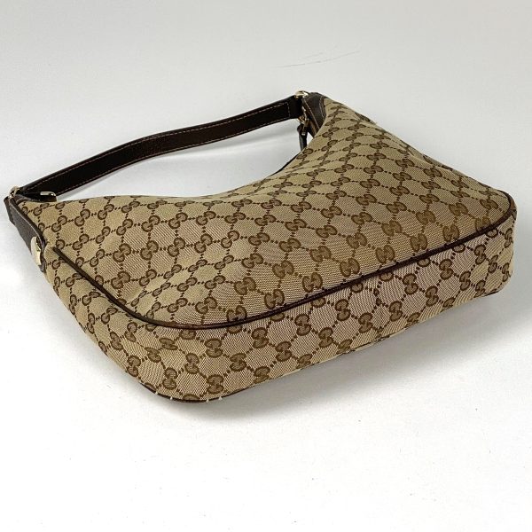 1000063736716 12 Gucci GG Pattern Canvas One Shoulder Shoulder Bag Beige