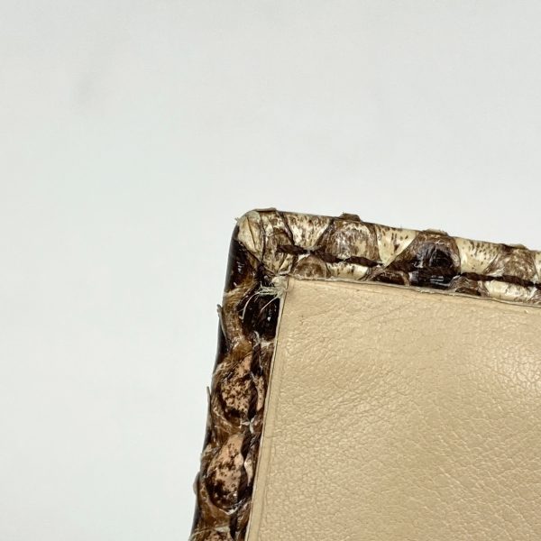 1000063836676 15 Gucci GG Marmont Mini Wallet Double G Bifold Python Beige