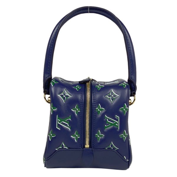 1000063843902 12 Louis Vuitton Square Bag 2WAY Chain Shoulder Bag Monogram Leather Blue