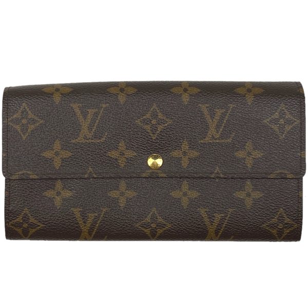 1000063882222 11 Louis Vuitton Portefeuille Sara Bill Purse Coin Purse Bifold Long Wallet Monogram Brown