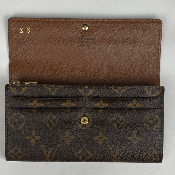 1000063882222 18 Louis Vuitton Portefeuille Sara Bill Purse Coin Purse Bifold Long Wallet Monogram Brown