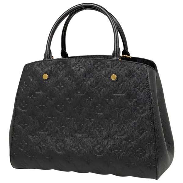 1000064019986 11 Louis Vuitton Montaigne MM 2WAY Shoulder Bag Monogram Empreinte Black