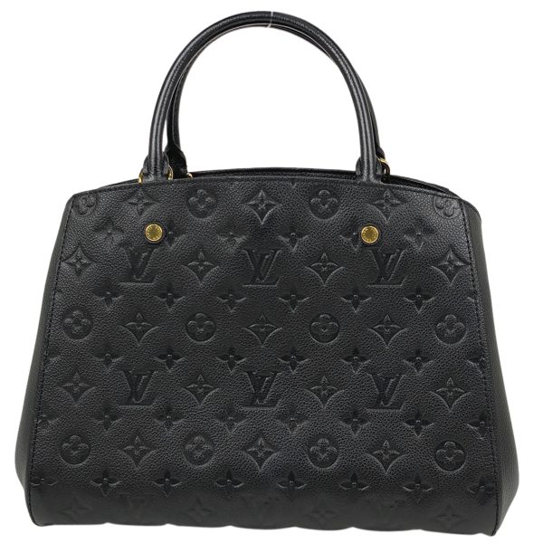 1000064019986 13 Louis Vuitton Montaigne MM 2WAY Shoulder Bag Monogram Empreinte Black