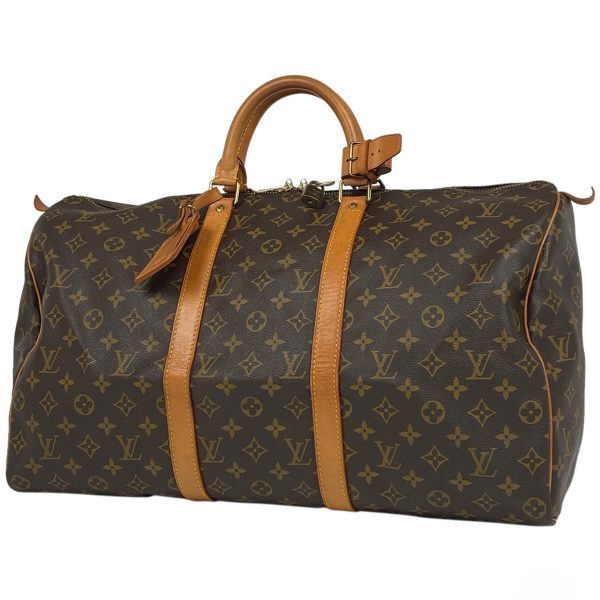 1000064070826 11 Louis Vuitton Keepall 50 Handbag Monogram Brown