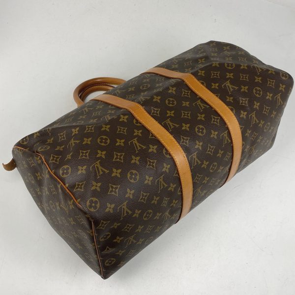 1000064070826 12 Louis Vuitton Keepall 50 Handbag Monogram Brown