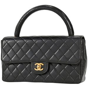 1000064085875 01 Versace Greca Handbag Black