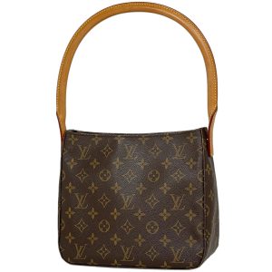 1000064100547 11 Saint Laurent Paris Monogram All Over Logo Canvas Shoulder Bag BeigeBlack