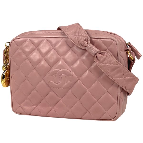 1000064177594 11 Chanel Cocomark Shoulder Bag Matelasse Leather Pink