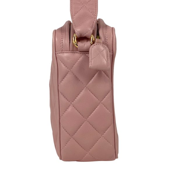 1000064177594 12 Chanel Cocomark Shoulder Bag Matelasse Leather Pink