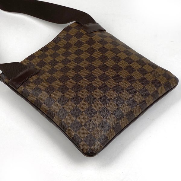 1000064288481 12 Louis Vuitton Pochette Melville Crossbody Bag Damier Brown