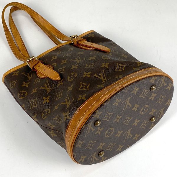 1000064303375 12 Louis Vuitton Petit Bucket PM Shoulder Bag Monogram Brown