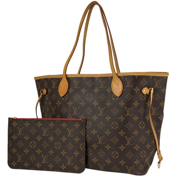 1000064340783 11 Louis Vuitton Neverfull MM Tote Bag Monogram Brown