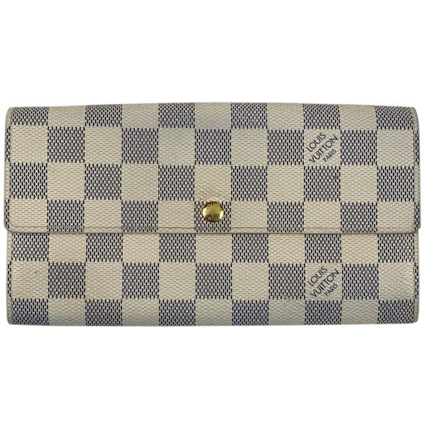 1000064341513 11 Louis Vuitton Portefeuille Sarah Long Wallet Damier White