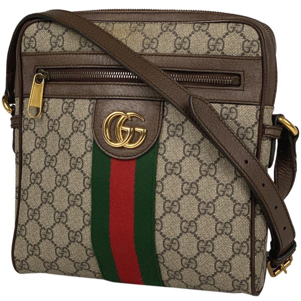 1000064345696 11 Gucci Ophidia GG Small Messenger Bag Double G Sherry Line Web GG Supreme Brown