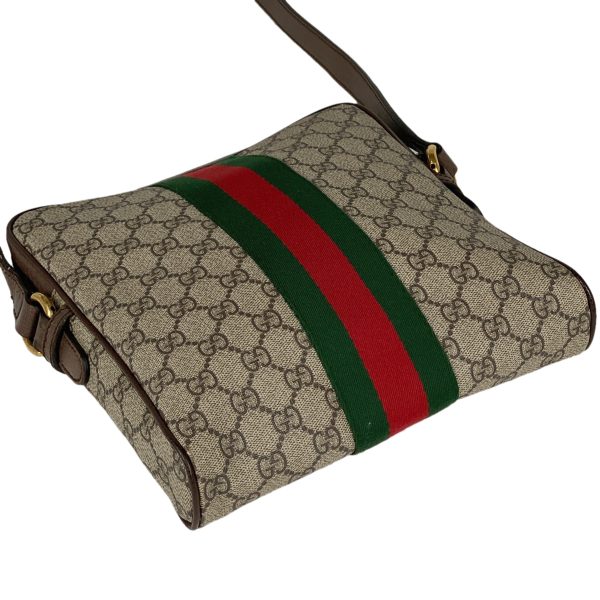 1000064345696 12 Gucci Ophidia GG Small Messenger Bag Double G Sherry Line Web GG Supreme Brown