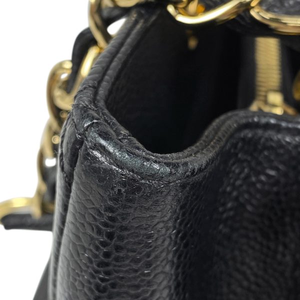 1000064455838 19 Chanel Coco Mark Chain Tote Bag Shoulder Bag Matelasse GST Caviar Skin Black