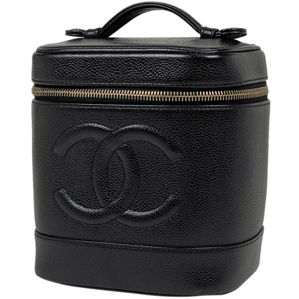 1000064455883 11 Chanel Cocomark Vanity Bag Cosmetic Makeup Accessory Case Caviar Skin Black