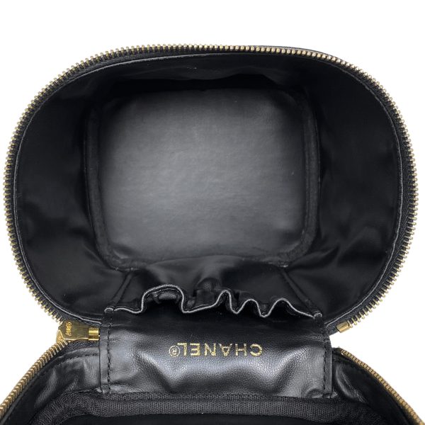 1000064455883 22 Chanel Cocomark Vanity Bag Cosmetic Makeup Accessory Case Caviar Skin Black