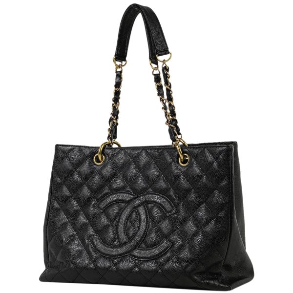 1000064550441 11 Chanel Matelasse GST Chain Tote Bag Caviar Skin Black