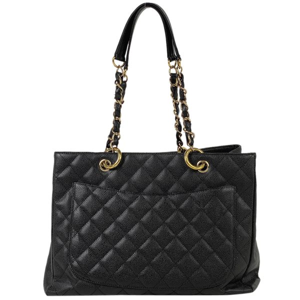 1000064550441 13 Chanel Matelasse GST Chain Tote Bag Caviar Skin Black