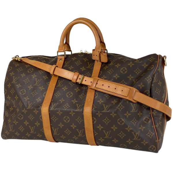 1000064553022 11 Louis Vuitton Keepall Bandouliere 50 Boston Bag Monogram Brown