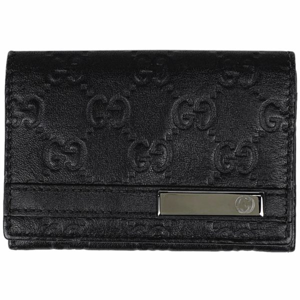 1000064564752 11 GUCCI Guccisima Card Case Leather Black