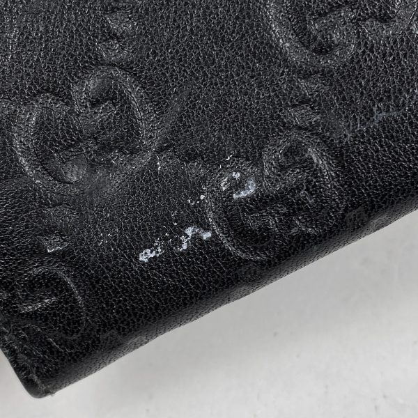 1000064564752 14 GUCCI Guccisima Card Case Leather Black