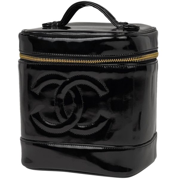 1000064564790 11 Chanel Cocomark Vanity Bag Accessory Case Patent Leather Black