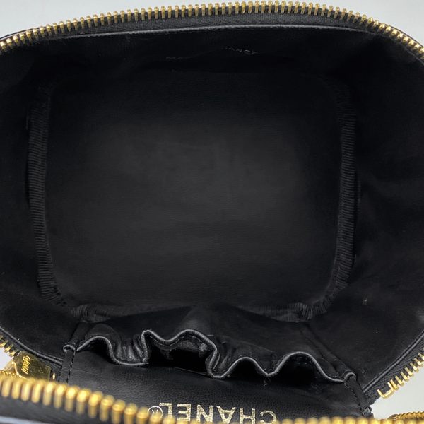 1000064564790 19 Chanel Cocomark Vanity Bag Accessory Case Patent Leather Black