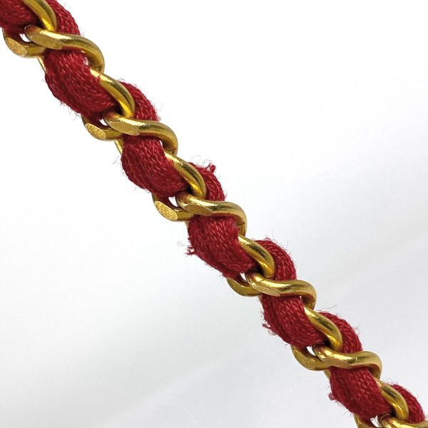 1000064569238 17 Chanel Coco Mark Chain Handbag Matelasse Clasp Handbag Jersey Red