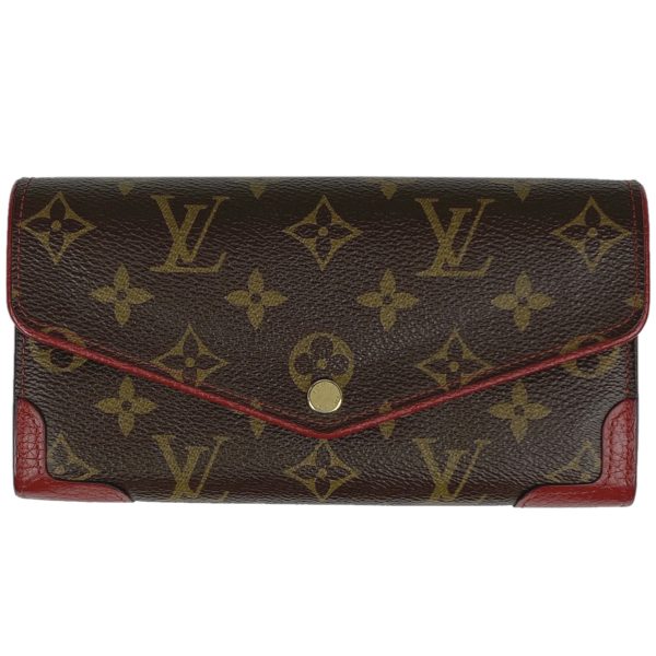 1000064594179 11 Louis Vuitton Portefeuille Sara Retiro Bifold Wallet Monogram Red