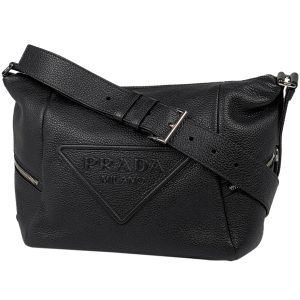 1000064833599 11 PRADA Shoulder Bag Leather Nero Black