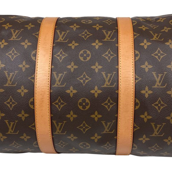 1000064884584 12 Louis Vuitton Keepall Bandouliere 50 Monogram Travel Boston Bag Brown