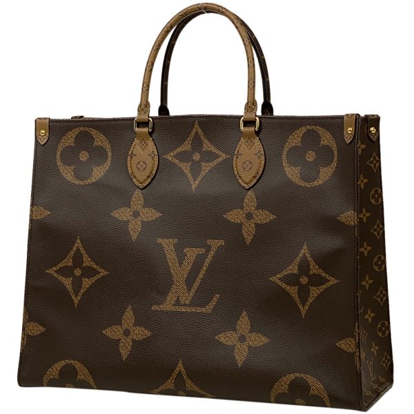 1000064897836 11 Louis Vuitton On the Go GM Monogram Reverse Tote Bag Brown