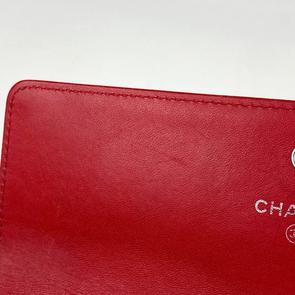 1000065086604 17 Chanel Cocomark Long Wallet CC Bill Compartment Coin Purse Long Wallet Leather Red