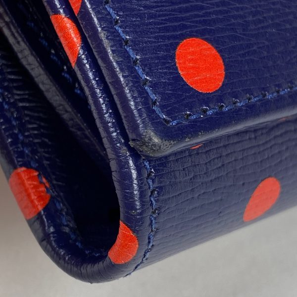 1000065101147 13 Gucci Horsebit 1955 Bifold Wallet Polka Dot Leather Navy