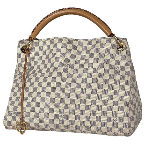 1000065255710 11 Louis Vuitton Artsy MM Shoulder Bag Damier Azur White