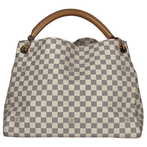 1000065255710 13 Louis Vuitton Artsy MM Shoulder Bag Damier Azur White