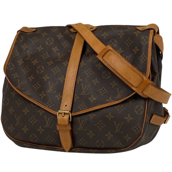 1000065282624 11 Louis Vuitton Saumur 35 Monogram Crossbody Bag Brown