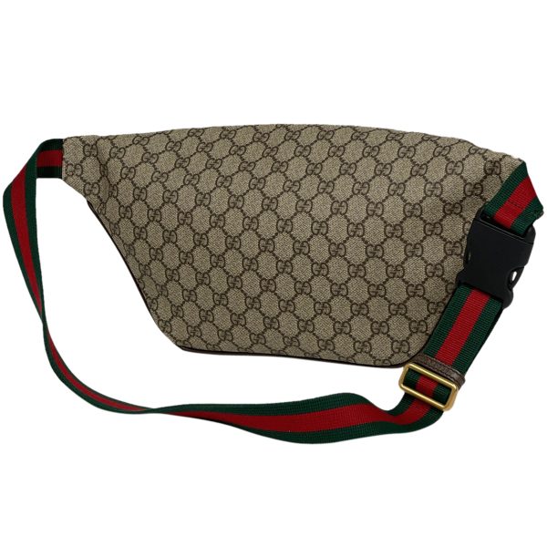 1000065285298 12 Gucci Courier Waist Bag Sherry Line Patch Body GG Supreme Mens Brown