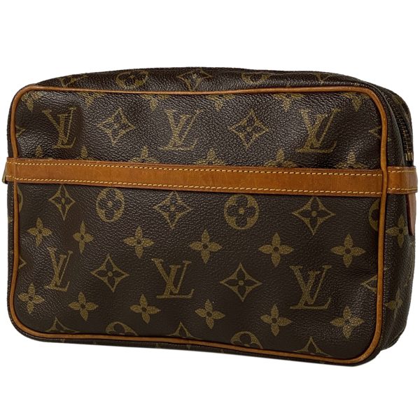 1000065298090 11 Louis Vuitton Compiegne 23 Clutch Bag Monogram Brown