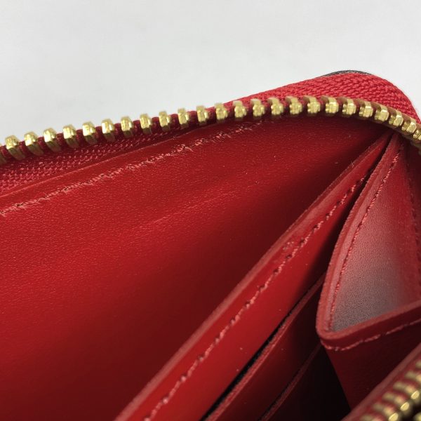 1000065298892 14 Louis Vuitton Portefeuille Clemence Round Zipper Wallet Monogram Vernis Red