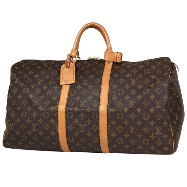 1000065446576 11 Louis Vuitton Keepall 55 Travel Boston Bag Monogram Brown