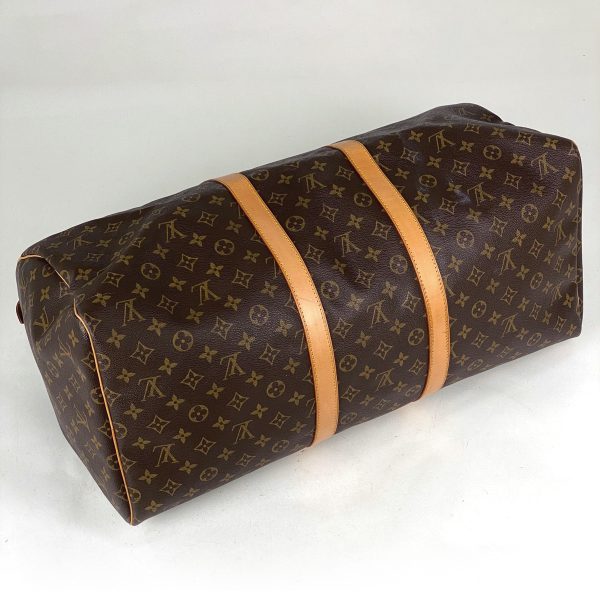 1000065446576 12 Louis Vuitton Keepall 55 Travel Boston Bag Monogram Brown