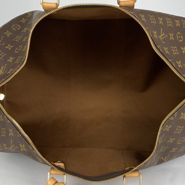 1000065446576 18 Louis Vuitton Keepall 55 Travel Boston Bag Monogram Brown