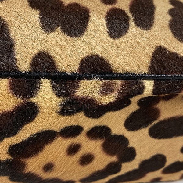 1000065465782 14 Fendi Logo 2WAY Shoulder Bag Leopard Print Brown