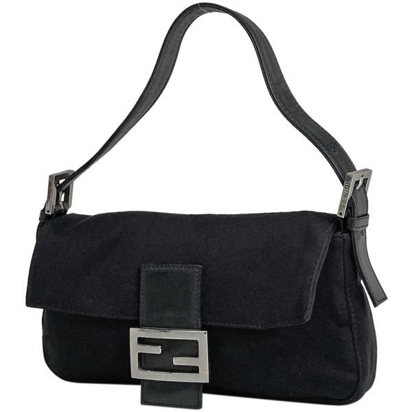 1000065491453 11 Fendi Zucca Logo Mamma Bucket Canvas Shoulder Bag Black