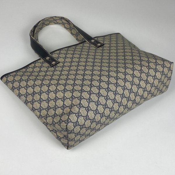 1000065518075 12 Gucci GG Pattern Tote Bag Sherry Line Web Shoulder Tote Bag Coated Canvas Beige