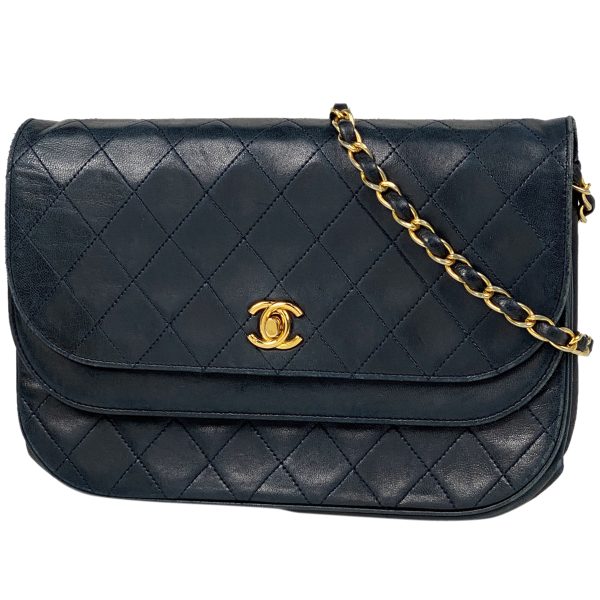 1000065525820 11 Chanel Coco Mark Chain Shoulder Bag W Flap Matelasse Shoulder Bag Leather Navy